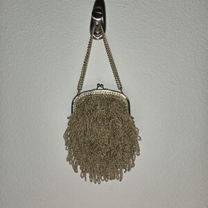 Vintage Gold Beaded Evening Bag